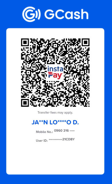 Your VA Vhine GCash QR code